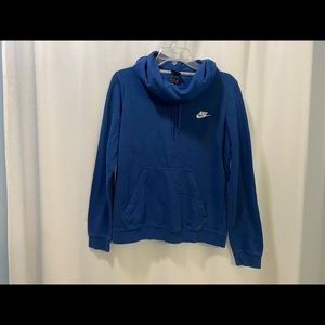 Blue Nike scoop neck hoodie size M
